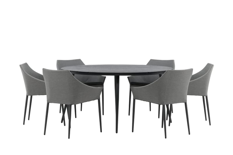 Break Matgrupp Utomhus Rund 150 cm + 6 Spoga Matstol - Svart - Utemöbler - Utegrupp - Matgrupper utomhus