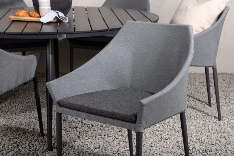 Break Matgrupp Utomhus Rund 150 cm + 6 Spoga Matstol - Svart - Utemöbler - Utegrupp - Matgrupper utomhus