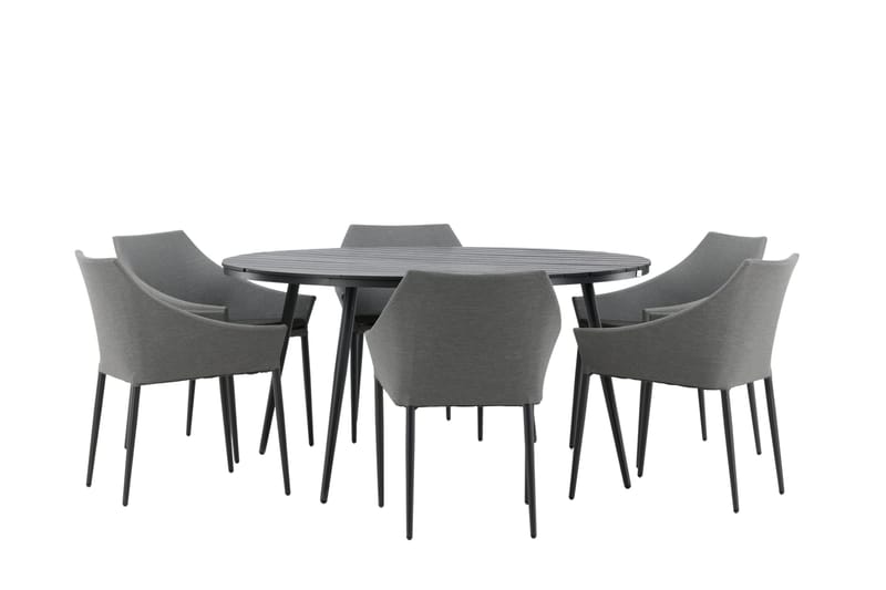 Break Matgrupp Utomhus Rund 150 cm + 6 Spoga Matstol - Svart - Utemöbler - Utegrupp - Matgrupper utomhus