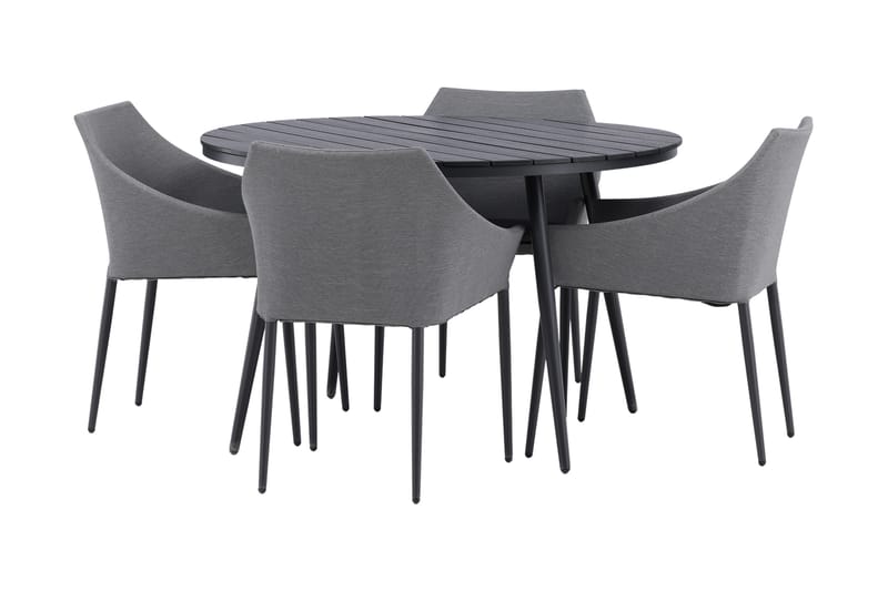 Break Matgrupp Utomhus Rund Ø120cm + 4 Spoga Matstolar - Beige/Grå - Utemöbler - Utegrupp - Matgrupper utomhus