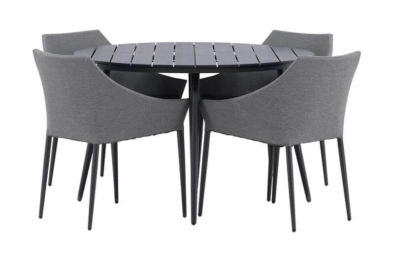 Break Matgrupp Utomhus Rund Ø120cm + 4 Spoga Matstolar - Beige/Grå - Utemöbler - Utegrupp - Matgrupper utomhus