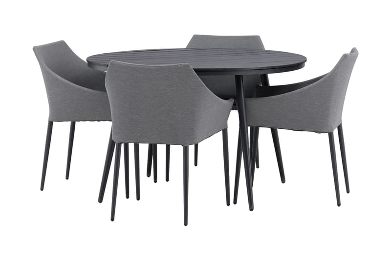 Break Matgrupp Utomhus Rund Ø120cm + 4 Spoga Matstolar - Beige/Grå - Utemöbler - Utegrupp - Matgrupper utomhus