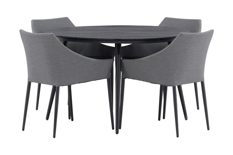 Break Matgrupp Utomhus Rund Ø120cm + 4 Spoga Matstolar - Beige/Grå - Utemöbler - Utegrupp - Matgrupper utomhus