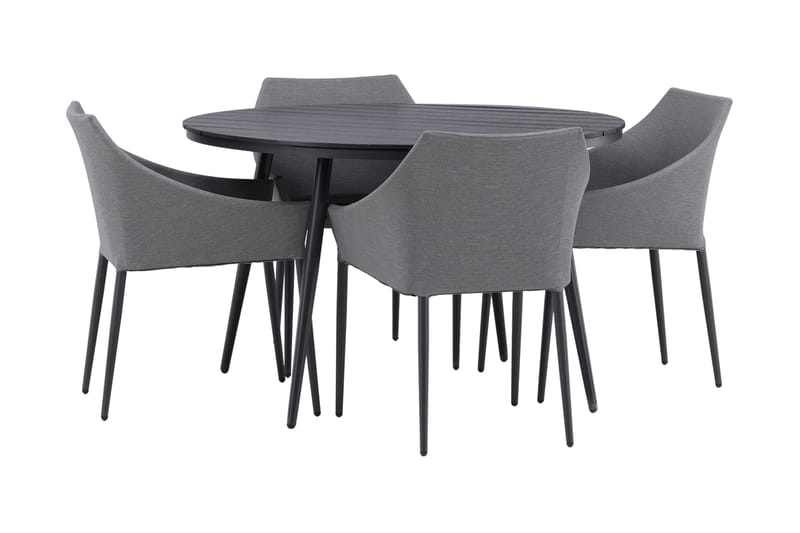 Break Matgrupp Utomhus Rund Ø120cm + 4 Spoga Matstolar - Beige/Grå - Utemöbler - Utegrupp - Matgrupper utomhus