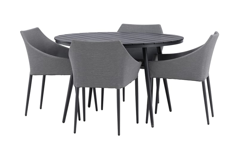 Break Matgrupp Utomhus Rund Ø120cm + 4 Spoga Matstolar - Beige/Grå - Utemöbler - Utegrupp - Matgrupper utomhus