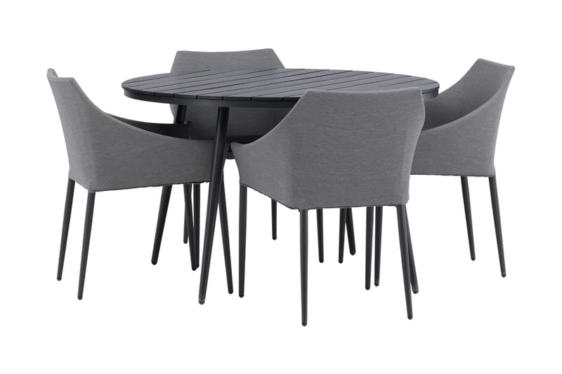 Break Matgrupp Utomhus Rund Ø120cm + 4 Spoga Matstolar - Beige/Grå - Utemöbler - Utegrupp - Matgrupper utomhus