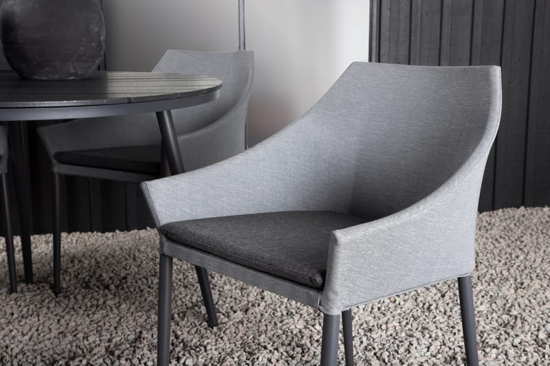 Break Matgrupp Utomhus Rund Ø120cm + 4 Spoga Matstolar - Beige/Grå - Utemöbler - Utegrupp - Matgrupper utomhus