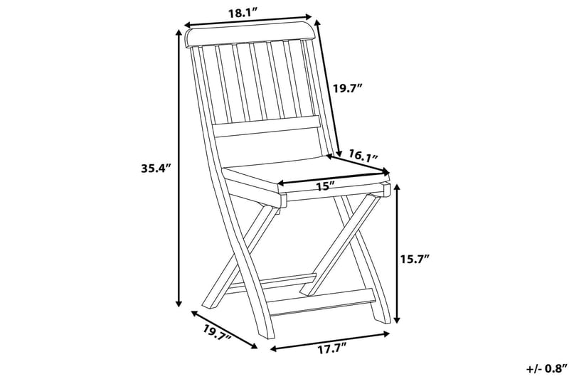 Cento Trädgårdsmöbelset Med Utebord+6 Utestolar - Trä/Natur - Utemöbler - Utegrupp - Matgrupper utomhus