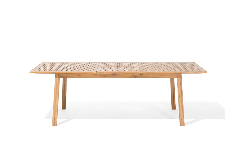 Cesana Trädgårdsmöbelset Med Utebord + 8 Utestolar+Schäslong 2 St - Trä/Natur - Utemöbler - Utegrupp - Matgrupper utomhus