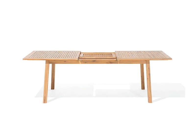 Cesana Trädgårdsmöbelset Med Utebord + 8 Utestolar+Schäslong 2 St - Trä/Natur - Utemöbler - Utegrupp - Matgrupper utomhus