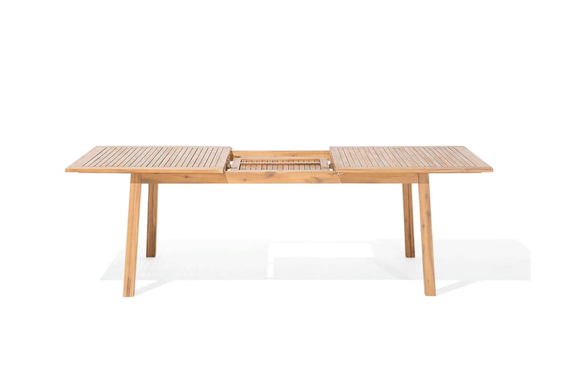 Cesana Trädgårdsmöbelset Med Utebord + 8 Utestolar+Schäslong 2 St - Trä/Natur - Utemöbler - Utegrupp - Matgrupper utomhus