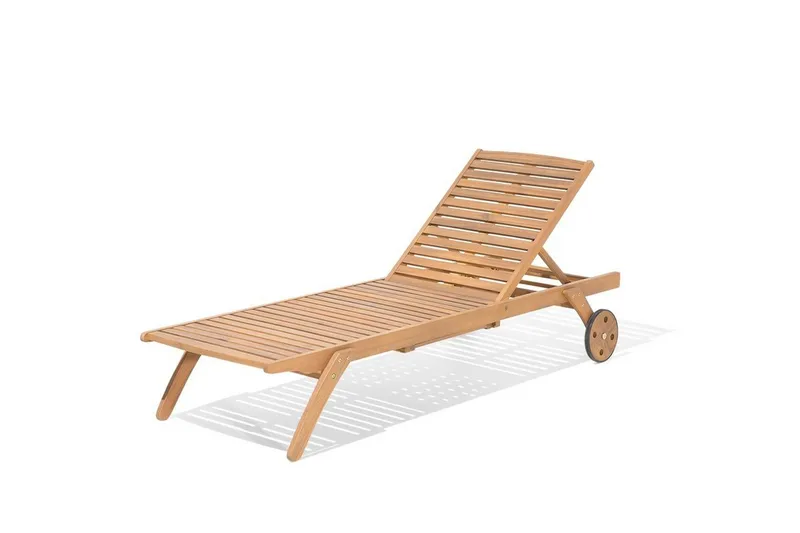 Cesana Trädgårdsmöbelset Med Utebord + 8 Utestolar+Schäslong 2 St - Trä/Natur - Utemöbler - Utegrupp - Matgrupper utomhus