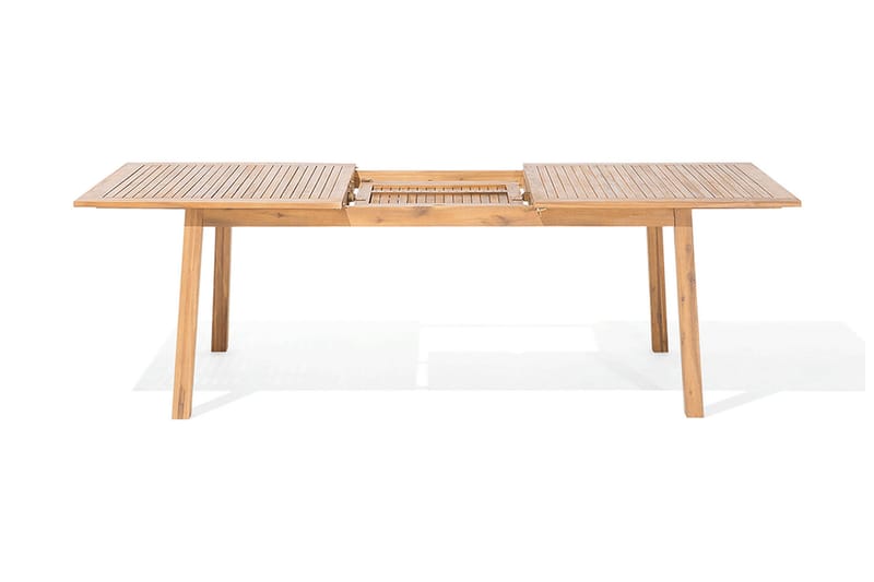 Cesana Trädgårdsmöbelset Med Utebord+8 Utestolar - Trä/Natur - Utemöbler - Utegrupp - Matgrupper utomhus