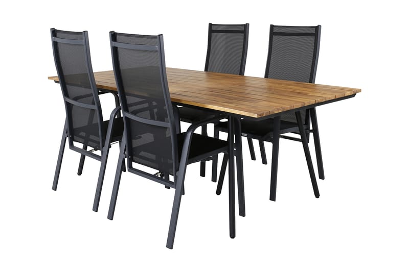 Chan Matgrupp Utomhus 200cm + 4 Copacabana Reclinerstolar - Vit - Utemöbler - Utegrupp - Matgrupper utomhus