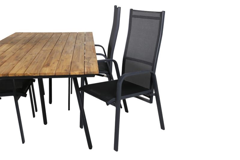 Chan Matgrupp Utomhus 200cm + 4 Copacabana Reclinerstolar - Vit - Utemöbler - Utegrupp - Matgrupper utomhus