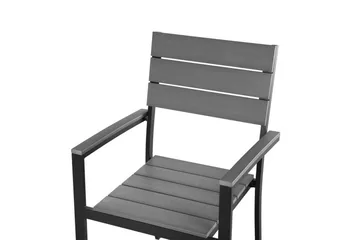 Como Trädgårdsmöbelset Med Utebord+6 Utestolar - Grå - Utemöbler - Utegrupp - Matgrupper utomhus