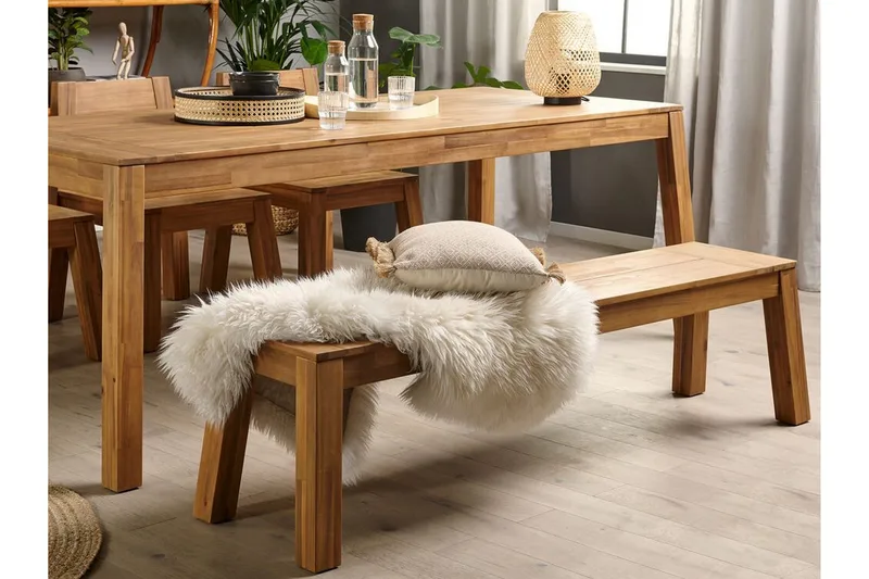 Coteto Matgrupp Utomhus 225 cm + 2 Bänkar Utomhus - Akacia - Utemöbler - Utegrupp - Matgrupper utomhus