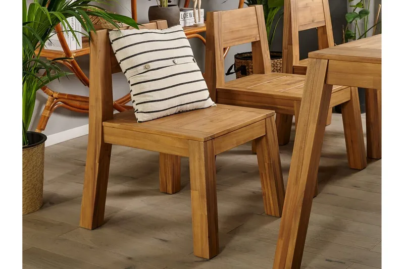 Coteto Matgrupp Utomhus 225 cm + 3 Utestolar + Bänk Utomhus - Akacia - Utemöbler - Utegrupp - Matgrupper utomhus