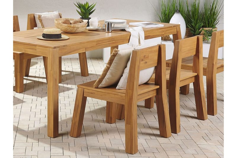 Coteto Matgrupp Utomhus 225 cm + 6 Utestolar - Akacia - Utemöbler - Utegrupp - Matgrupper utomhus