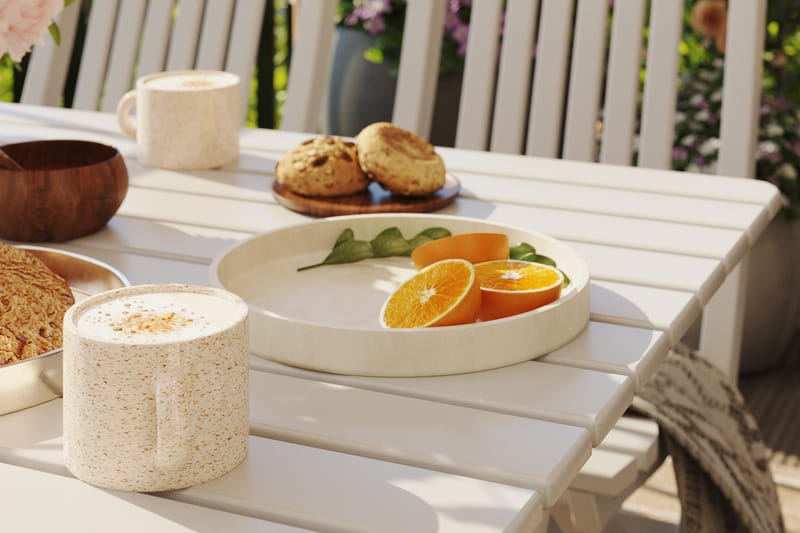 Delpino Matgrupp Utomhus 125 cm - Vit - Utemöbler - Utegrupp - Matgrupper utomhus