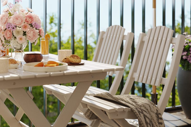 Delpino Matgrupp Utomhus 125 cm - Vit - Utemöbler - Utegrupp - Matgrupper utomhus