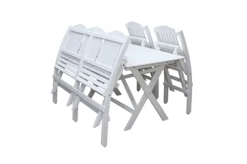 Delpino Matgrupp Utomhus 125 cm - Vit - Utemöbler - Utegrupp - Matgrupper utomhus