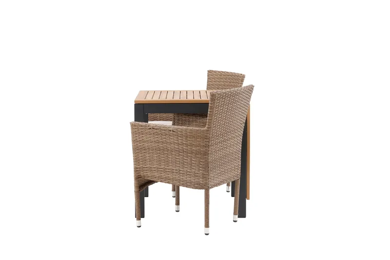 Diego Matgrupp 70 cm + 2 st Malina Karmstolar Brun - Brun - Utemöbler - Utegrupp - Matgrupper utomhus