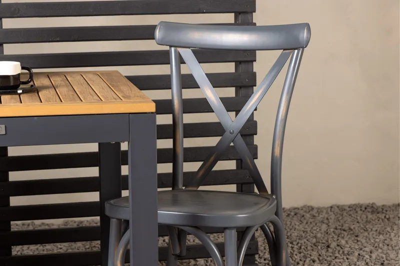 Diego Matgrupp 70 cm + 2 st Tablas Matstolar Mörkgrå/Brun - Brun/Mörkgrå - Utemöbler - Utegrupp - Matgrupper utomhus