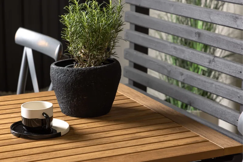 Diego Matgrupp 70 cm + 2 st Tablas Matstolar Mörkgrå/Brun - Brun/Mörkgrå - Utemöbler - Utegrupp - Matgrupper utomhus