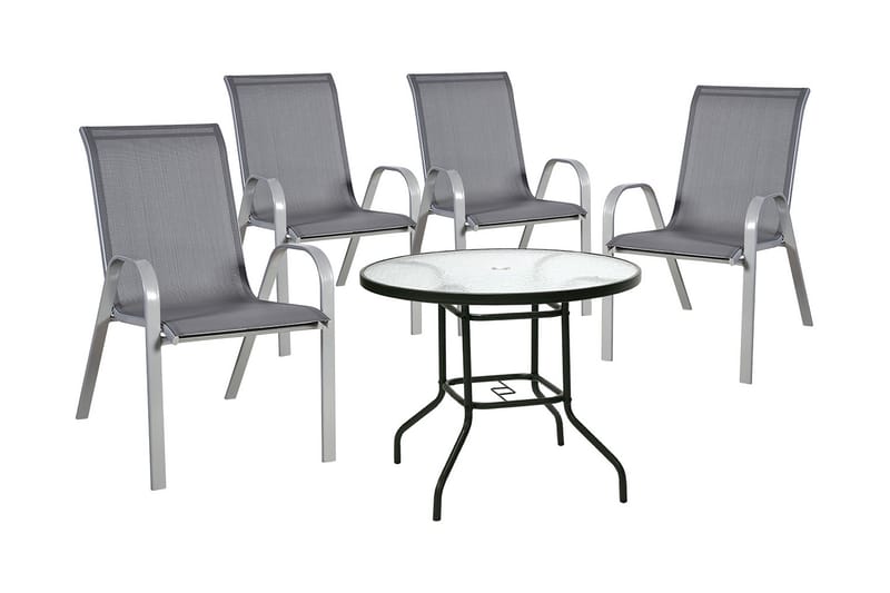 DUBLIN Matgrupp med 4 stolar - Matgrupper utomhus