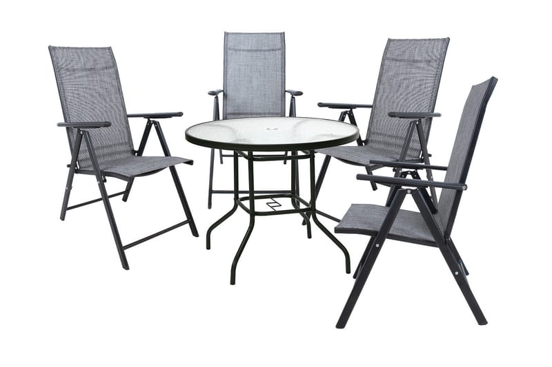 Dublin Matgrupp Utomhus med 4 Positionsstolar - Utemöbler - Utegrupp - Matgrupper utomhus