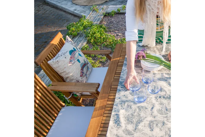 Finlay Matgrupp Utomhus 110x75 cm + 4 Utestolar - Akacia - Utemöbler - Utegrupp - Matgrupper utomhus