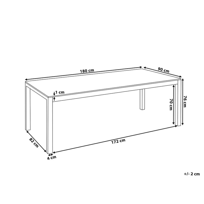Grosseto Trädgårdsmöbelset Med Utebord+6 Utestolar - Svart - Utemöbler - Utegrupp - Matgrupper utomhus