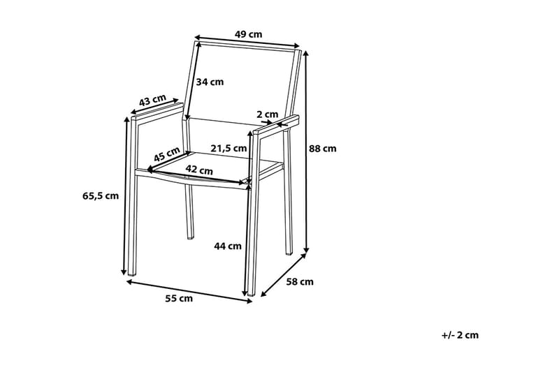 Grosseto Trädgårdsmöbelset Med Utebord+6 Utestolar - Svart - Utemöbler - Utegrupp - Matgrupper utomhus