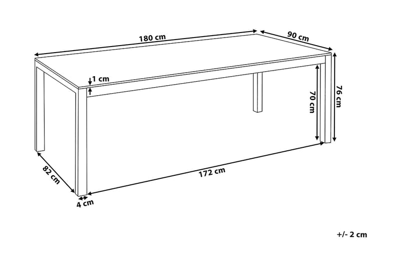 Grosseto Trädgårdsmöbelset Med Utebord+6 Utestolar - Svart - Utemöbler - Utegrupp - Matgrupper utomhus