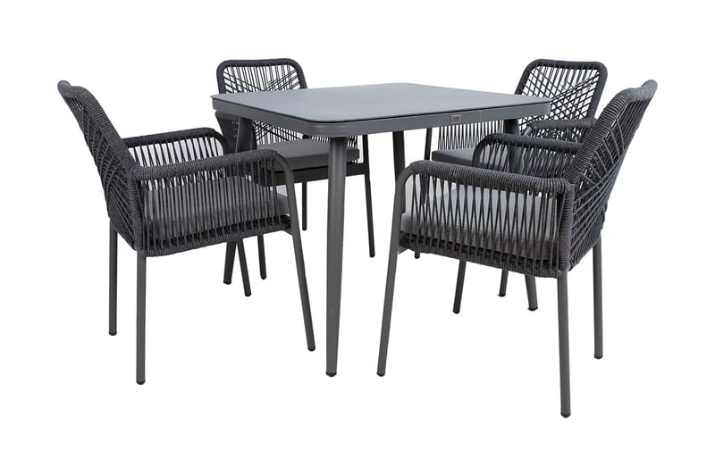 Hela Matgrupp Utomhus med 4 Utestolar