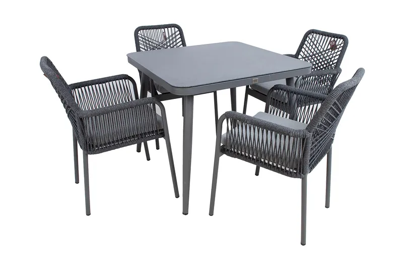 Hela Matgrupp Utomhus med 4 Utestolar - Utemöbler - Utegrupp - Matgrupper utomhus