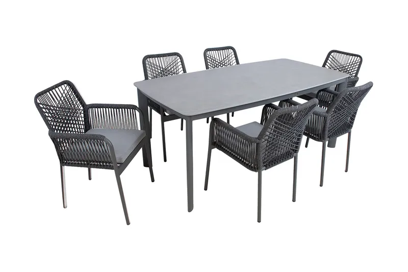 Hela Matgrupp Utomhus med 6 Utestolar