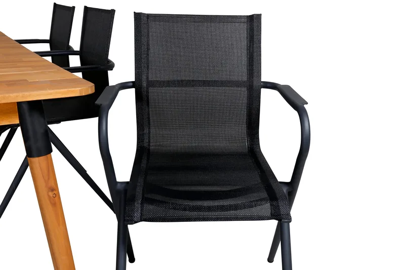 Julian Matgrupp 210cm + 6 Alina Matstolar Brun - Brun - Utemöbler - Utegrupp - Matgrupper utomhus