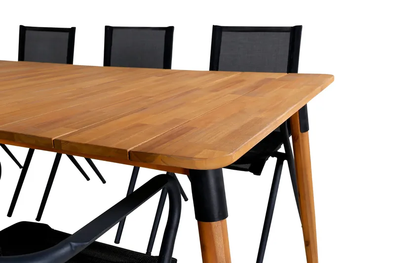 Julian Matgrupp 210cm + 6 Alina Matstolar Brun - Brun - Utemöbler - Utegrupp - Matgrupper utomhus