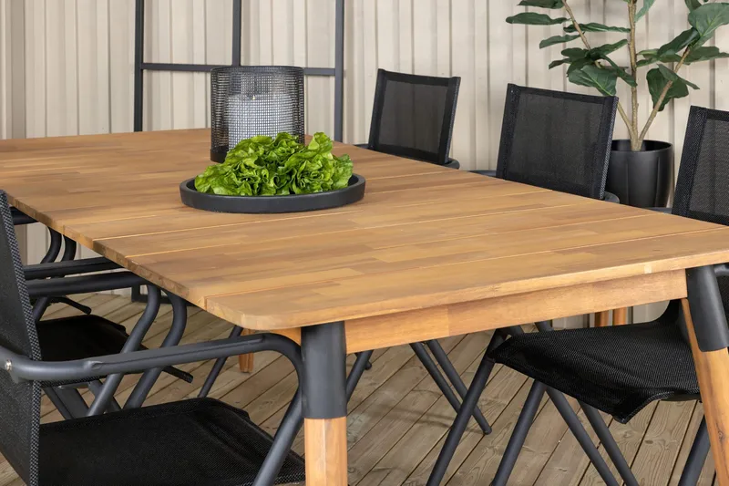 Julian Matgrupp 210cm + 6 Alina Matstolar Brun - Brun - Utemöbler - Utegrupp - Matgrupper utomhus