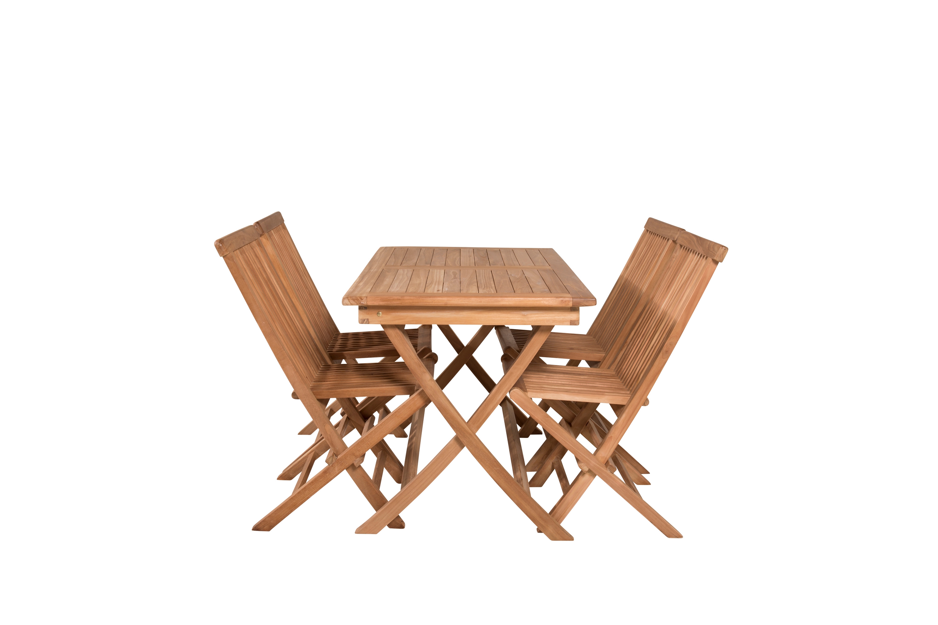 kenya matgrupp utomhus 120x70 cm + 4 kenya hopfällbar stol - brun