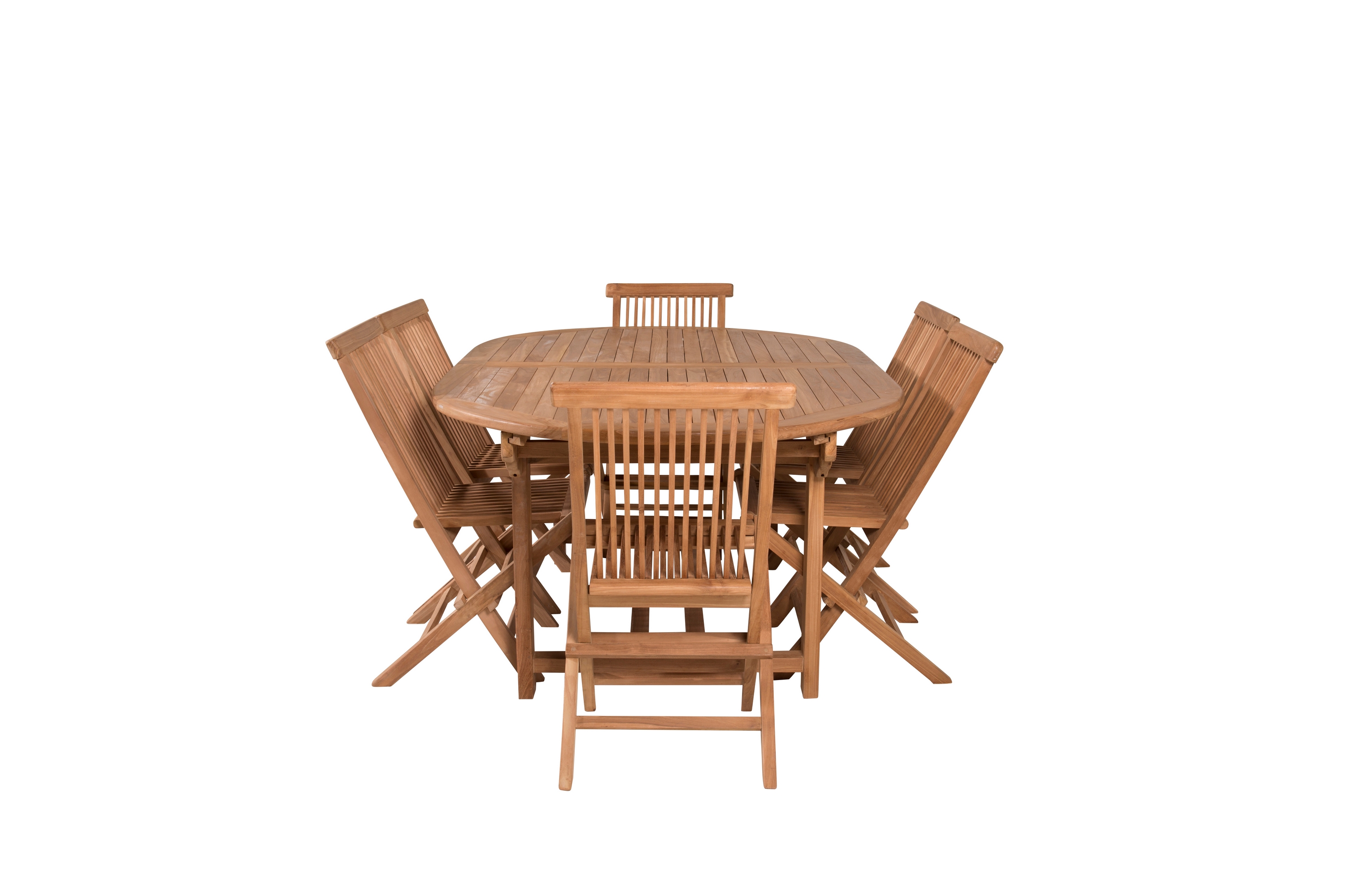 kenya matgrupp utomhus 180-240x120 cm + 6 kenya hopfällbar stol - brun