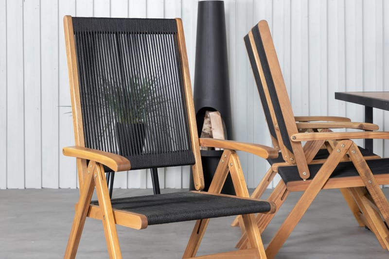 Khung Matgrupp Utomhus 200cm + 6 Little John Matstolar - Vit - Utemöbler - Utegrupp - Matgrupper utomhus