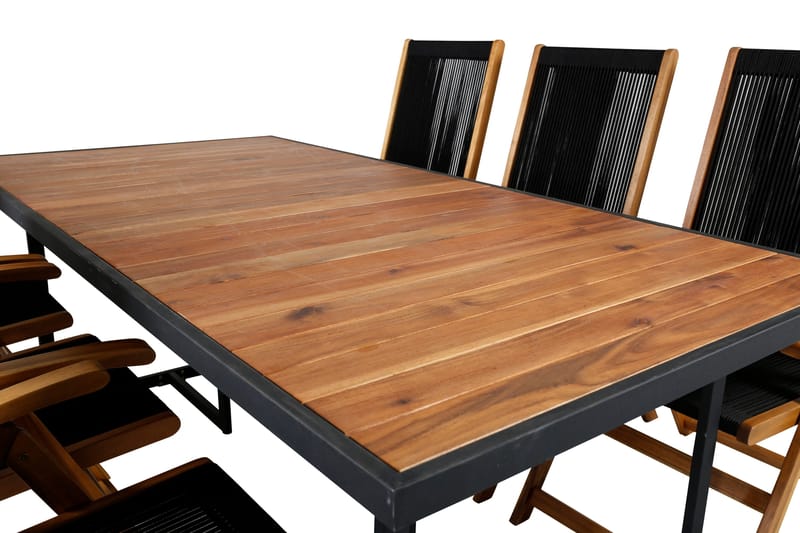 Khung Matgrupp Utomhus 200cm + 6 Little John Matstolar - Vit - Utemöbler - Utegrupp - Matgrupper utomhus