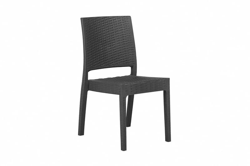 Knockytoul Trädgårdsmöbelset med 4 Utestolar - Grå - Utemöbler - Utegrupp - Matgrupper utomhus