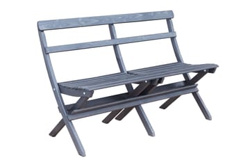 Larios Matgrupp Utomhus 76 cm + 2 Matstolar Utomhus + Bänk Utomhus - Svart - Utemöbler - Utegrupp - Matgrupper utomhus