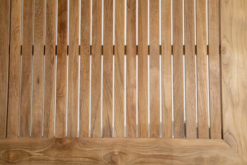 LAS VEGAS Bord 220-280 Svart/Teak + 6 THOR Fåtölj Svart - Utemöbler - Utegrupp - Matgrupper utomhus