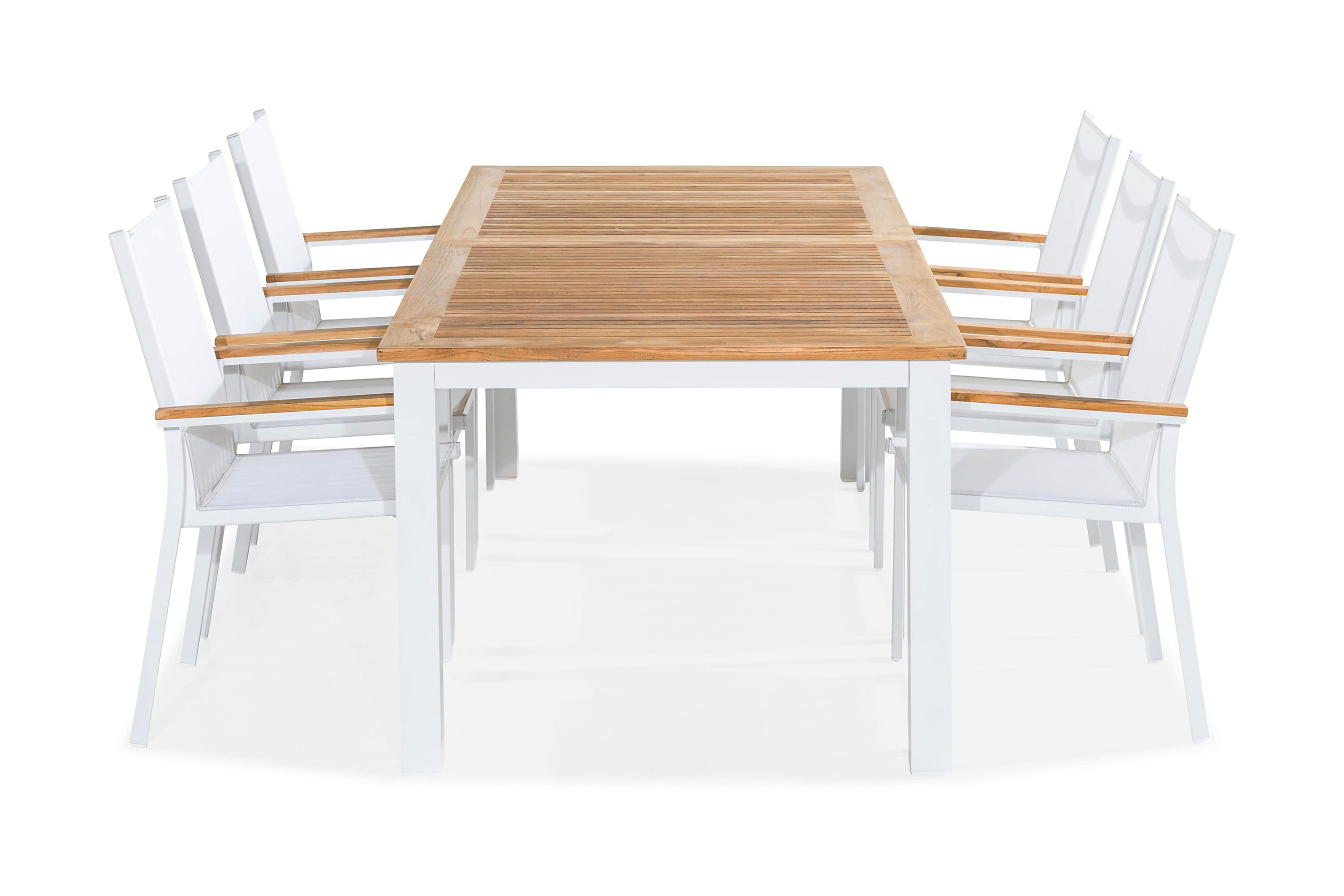 las vegas bord 220-280x100 + 6 stolar teak -