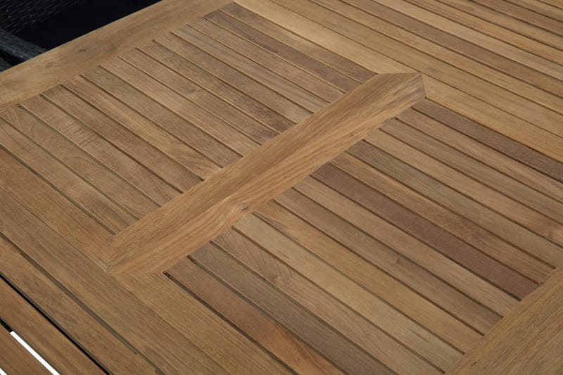 Las Vegas Matgrupp Utomhus 152-210 + 6 Jenny Ställbar Fåtölj - Teak/Svart - Utemöbler - Utegrupp - Matgrupper utomhus